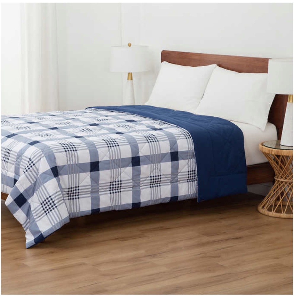 Reversible Down Alternative Blanket by Berkshire Life ~ BLUE